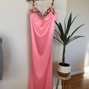 Vici satin floral maxi dress
